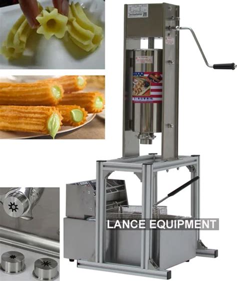 Máquina española manual para hacer churros con freidora 5L