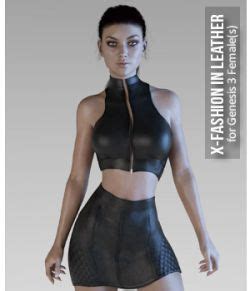 X Fashion Biker Jacket For Genesis Female S D Models For Daz