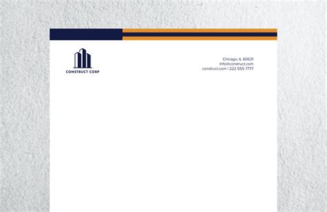 Construction Company Letterhead Examples Printable Templates