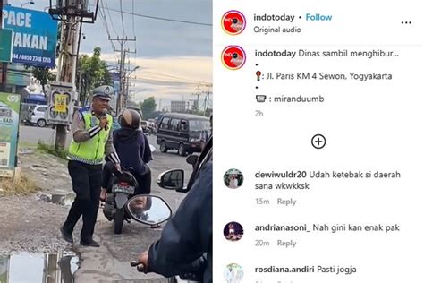 Viral Polantas Berlesung Pipit Hibur Pengendara Mirip Vokalis Band