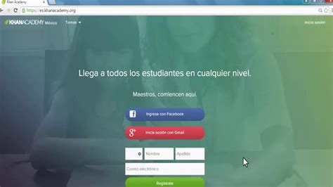 Registro En Khan Academy Español Youtube