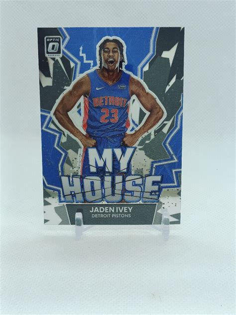 Jaden Ivey 2022 23 Panini Donruss Optic MY HOUSE 9 Detroit Pistons