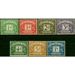 GB 1936 37 Postage Due Set Of 7 To 1s SGD19 D25 Fine LMM Stamps