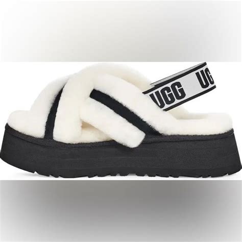 Ugg Disco Cross Slide Sandal Fluffy Slides Plus Fashion Fashion