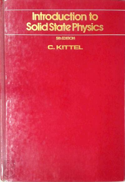 Introduction To Solid State Physics Charles Kittel Isbn