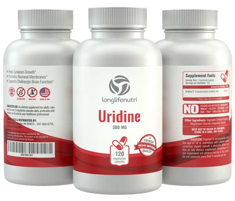 Uridine Monophosphate 300 mg - 120 Vegetarian Capsules – LongLifeNutri