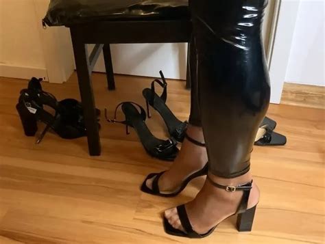 Eight Pairs Of Black Heel Sandals 29 Nude Pics XHamster