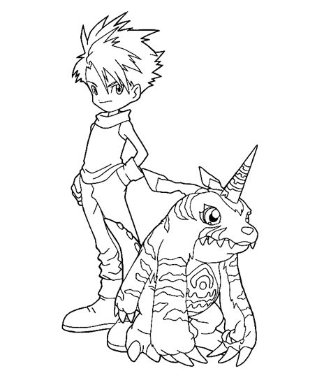 Digimon Tamers Coloring Pages Clip Art Library