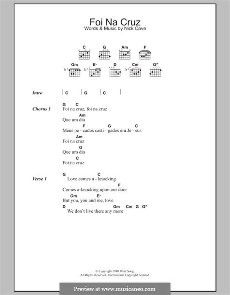 Foi Na Cruz By N Cave Sheet Music On Musicaneo