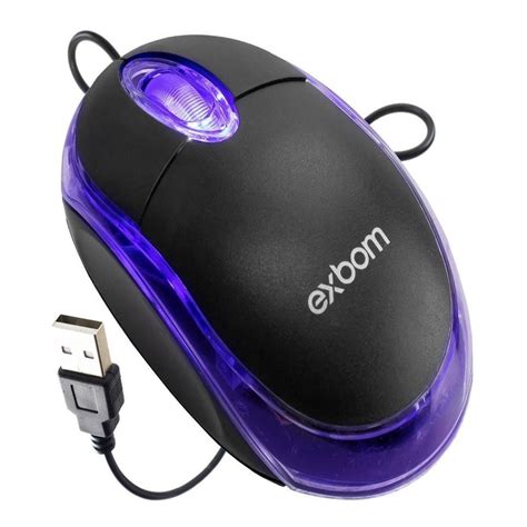 Mouse KUNP USB óptico LED MINI PRETO Escorrega o Preço