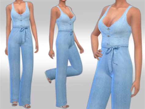 Sims 4 Denim Jumpsuit CC