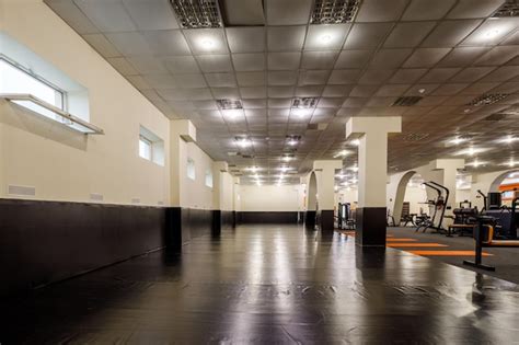 Premium Photo | Exercise equipment in an empty gym