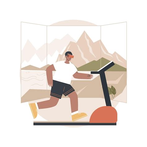 Premium Vector Vr Fitness Gym Abstract Illustration