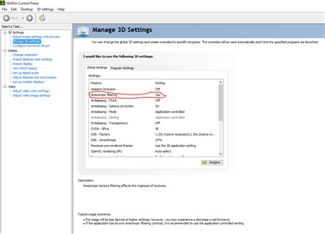 PSA : Enable 16x Anisotropic Filtering in NVIDIA Control Panel. AF has almost no performance ...