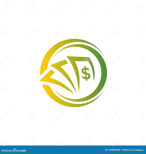 Logotipo Del Dinero De La Inversión Con El Extracto Del Círculo