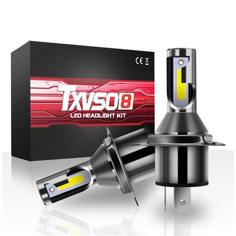 Txvso8 Phare À Diode H4 Led Pour Voiture Mini 9003 hb2 Hi lo