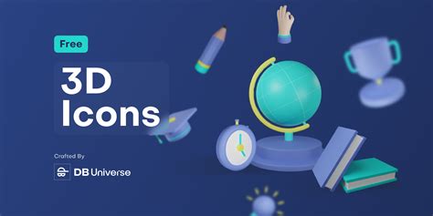 EDIC Free 3D Icons Education Pack Figma