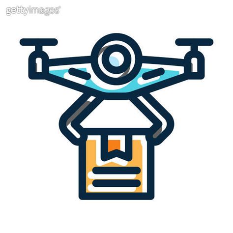 Drone Vector Thick Line Filled Dark Colors Icons For Personal And