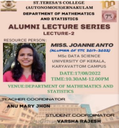 Alumni Lecture Series 2 - St.Teresa’s College (Autonomous)