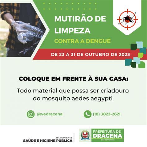 Mutirão de limpeza contra dengue inicia na próxima segunda confira a