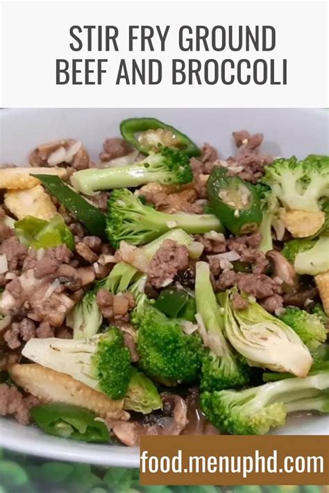 Stir Fry Ground Beef And Broccoli Food Menu