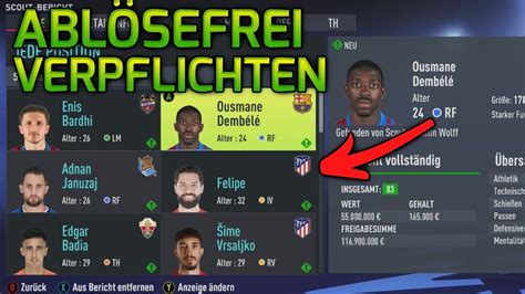 Spieler Abl Sefrei Kaufen Im Fifa Karrieremodus F R Anf Nger Youtube