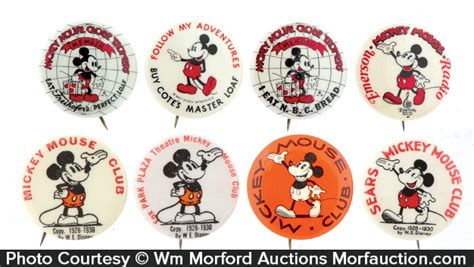 Mickey Mouse Club Pins • Antique Advertising