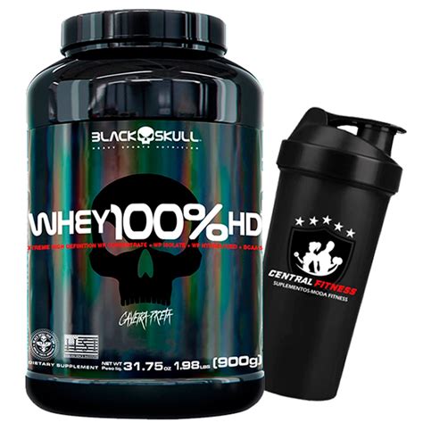 Whey Hd Pote G Baunilha Coqueteleira Black Skull Em