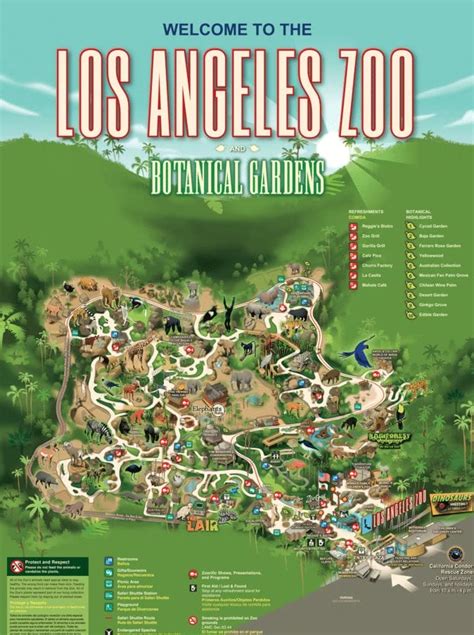 Los Angeles Zoo Map and Brochure (2020 - 2023) | ThemeParkBrochures.net