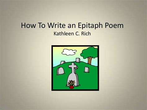 How To Write An Epitaph Poem Writing Epitaph Language Arts Lesson Plans