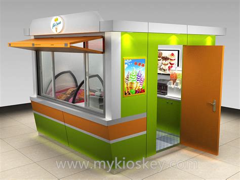 Security Outdoor Kiosk Food Ice Cream Shop For Sale