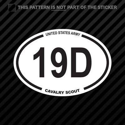 United States Army Mos 19d Cavalry Scout Oval Sticker Vinyl Us ...