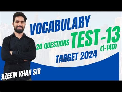 Vocabulary Test 13 1 140 L Vocabulary For SSC CGL L CPO L