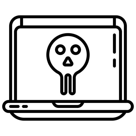 laptop and skull 9537616 Vector Art at Vecteezy