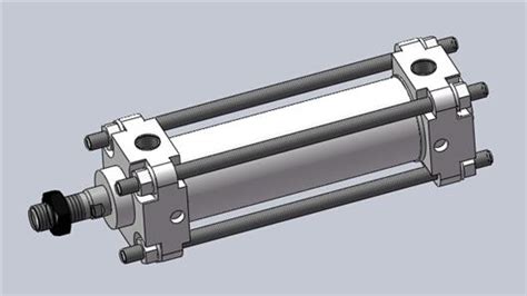 Ca2b40 100z 标准型气缸3d模型下载 三维模型 Solidworks模型 制造云 产品模型