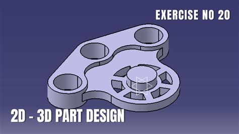 Catia Design For Beginners Exercise 20 I Catia V5 Tutorial Exercise I Part Design I Autocad