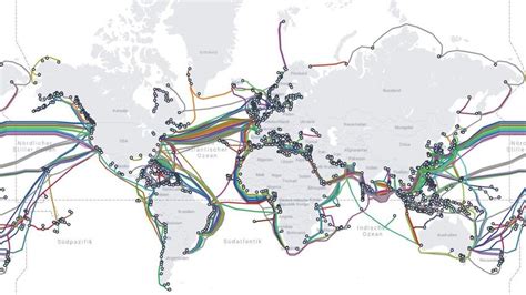 Submarine Cable Map of the World (Source: TeleGeography,... | Download ...