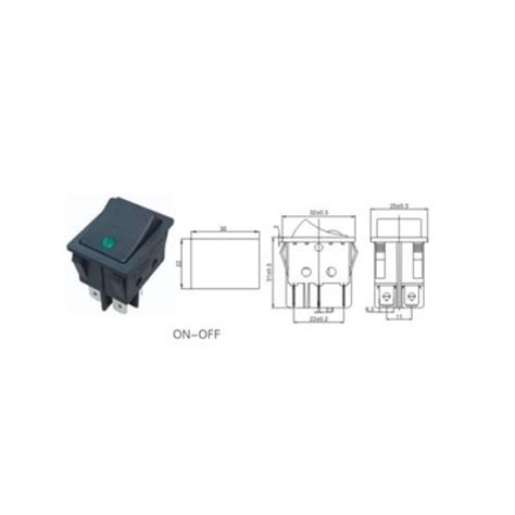 IC 104D 220 Volt Geniş Nokta Işıklı Anahtar ON OFF Fiyatı Satın Al