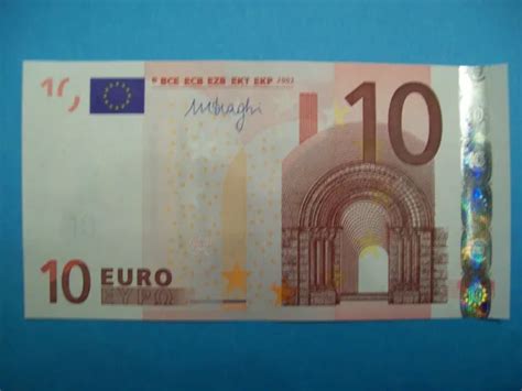 Rare Emplacement Signature Billet Neuf Euros E H Mario Draghi