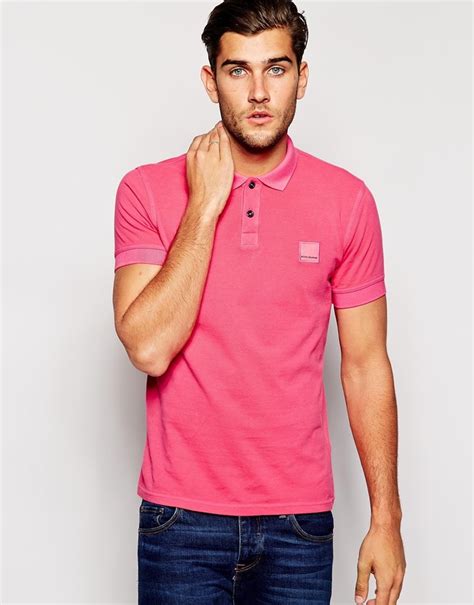 Boss Orange Polo Shirt With Logo In Slim Fit, $118 | Asos | Lookastic