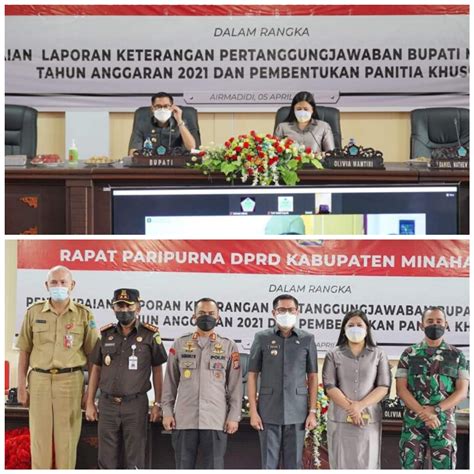 Rapat Paripurna Pemkab Minut Beber Laporan Pertanggung Jawaban Tahun