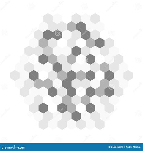 Censor Blur Effect Texture In Octagon Shape Grey Honeycomb Pattern