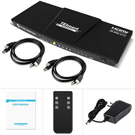 Getuscart Tesmart Newest Hdmi Kvm Switch 4 Port 4k 60hz Ultra Hd 4x1