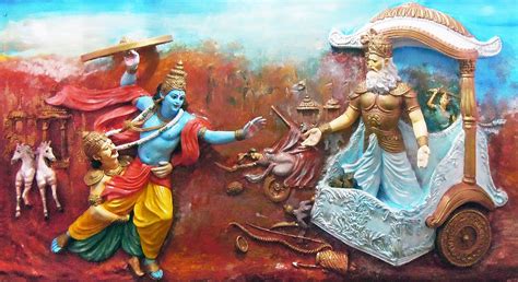 Krishna Attacks Bhishma - Buy Photographic Print