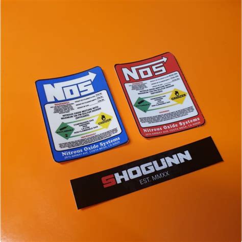 Noz Nitrogen Oxide Bottle Label Laminate Vinyl Sticker 3inches 2pcs