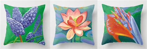 Catch These Artist Painted Throw Pillows Perfect For Spring At A