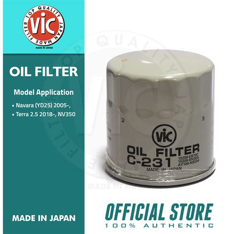 Vic Oil Filter C For Nissan Navara Yd Terra