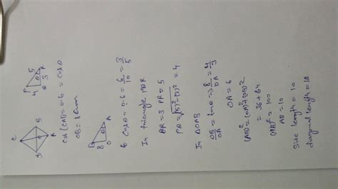 IB 18 In Rhombus ABCD Diagonale Intersect Each Other Point O Cosine