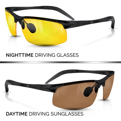 Buy Blupondset Of 2 Hd Day And Night Driving Glasses Polarized Sunglasses And Yellow Night