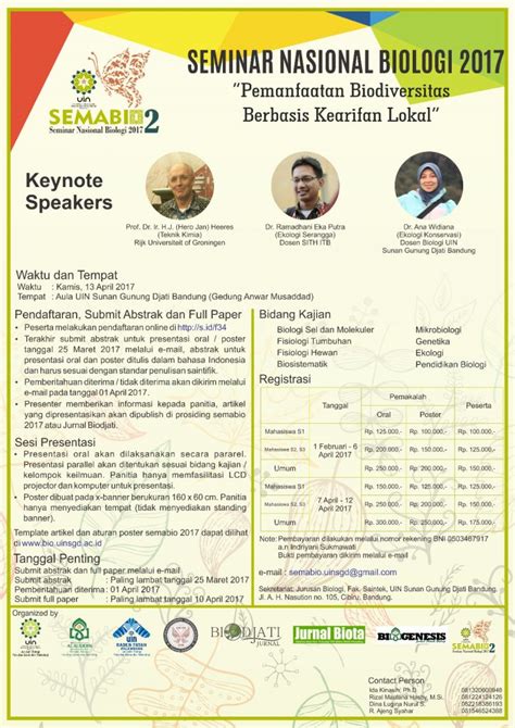 Seminar Nasional Biologi 2017 Pemanfaatan Biodiversitas Berbasis